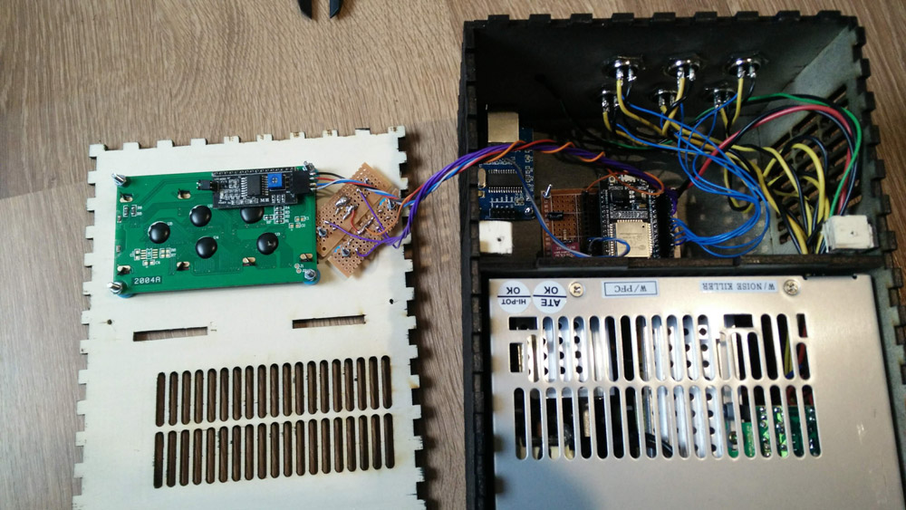 the insides of the controller enclosure